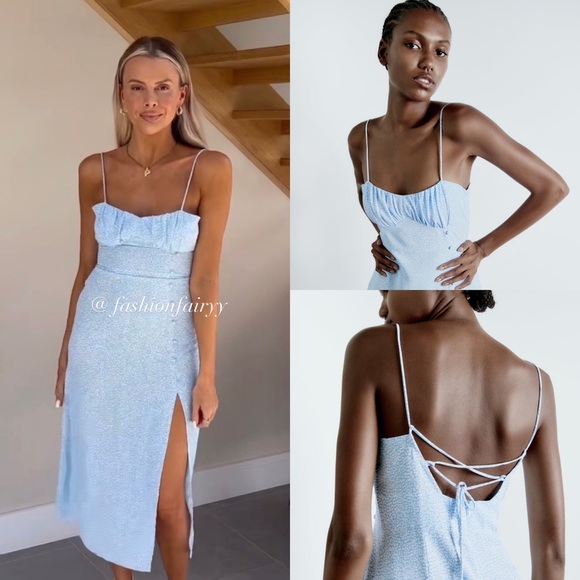 Zara Dresses & Skirts - NWT Zara Printed Corset Midi Dress